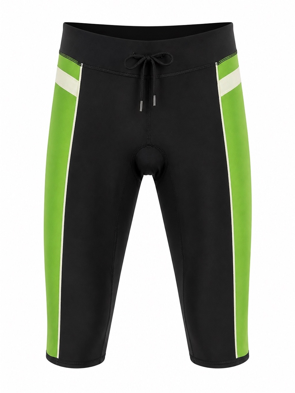lululemon athletica Black Leggings with Green Side Panels